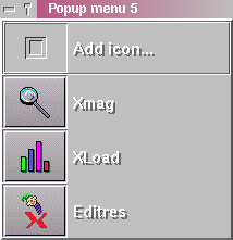 Menu detached