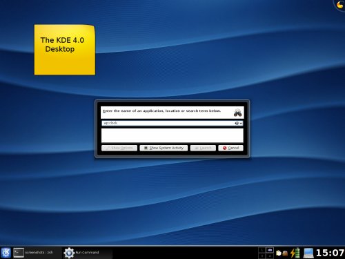 The KDE 4.0 desktop