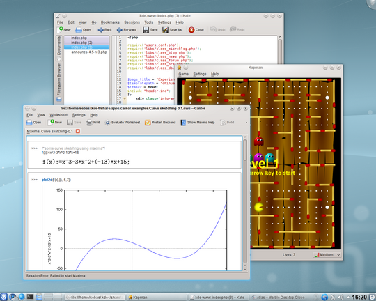 Mathematical, text-editing and entertainment applications